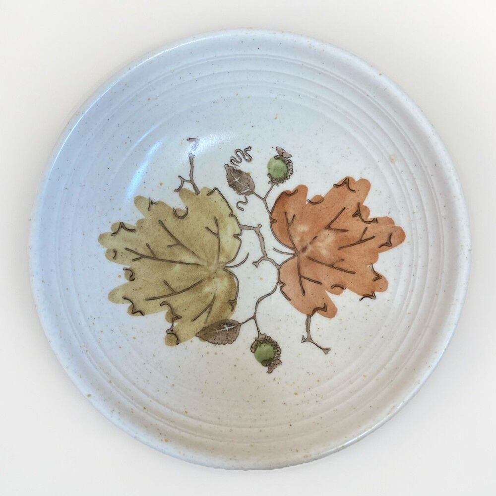 Metlox Poppytrail Woodland Gold Fall Leaves Orange Green Bowl Made in California